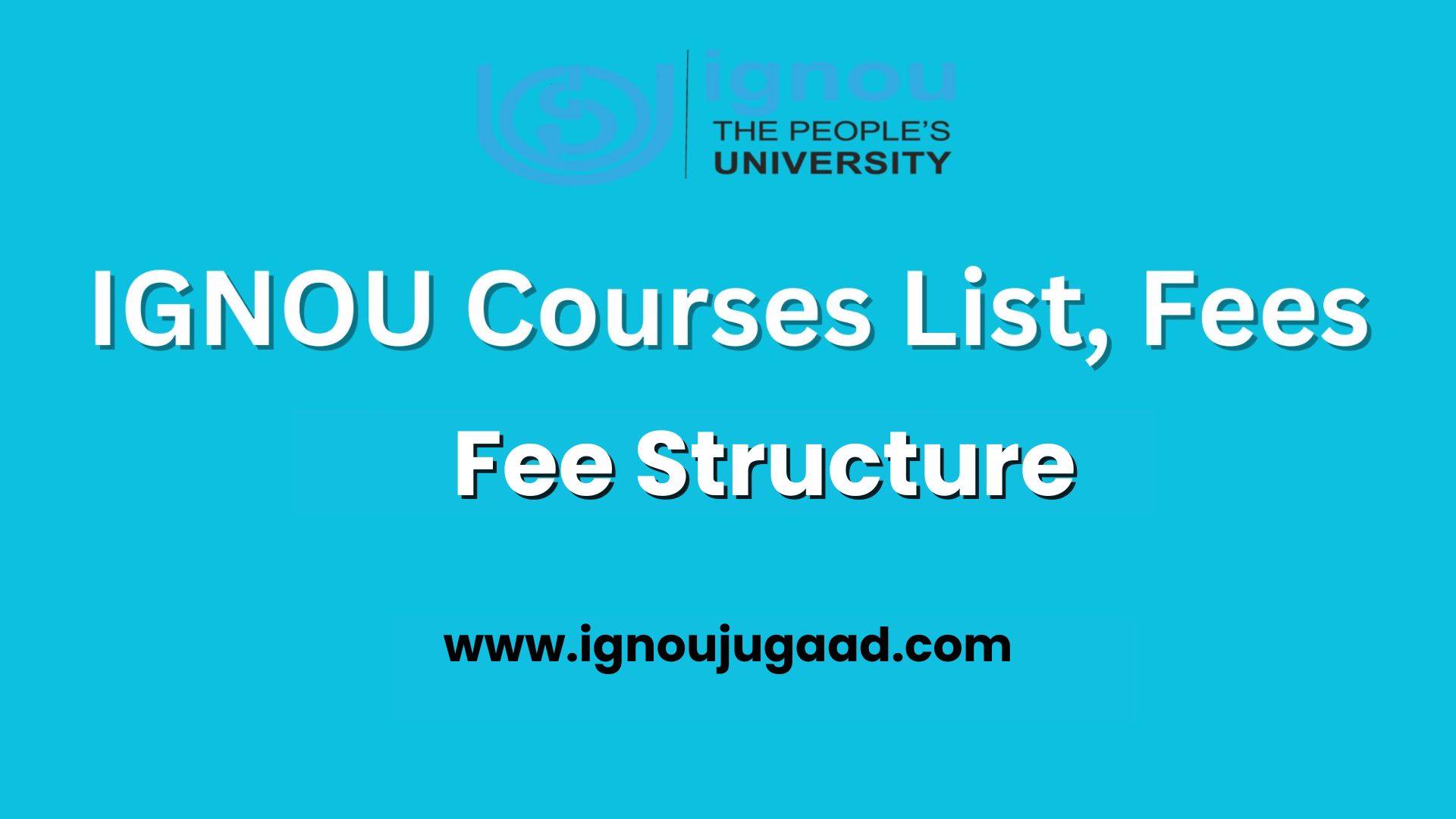 Ignou Courses List with Fee Structure